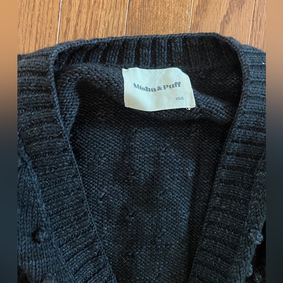 Misha & Puff longline popcorn cardigan in carbon size XS/S - Picture 4 of 6